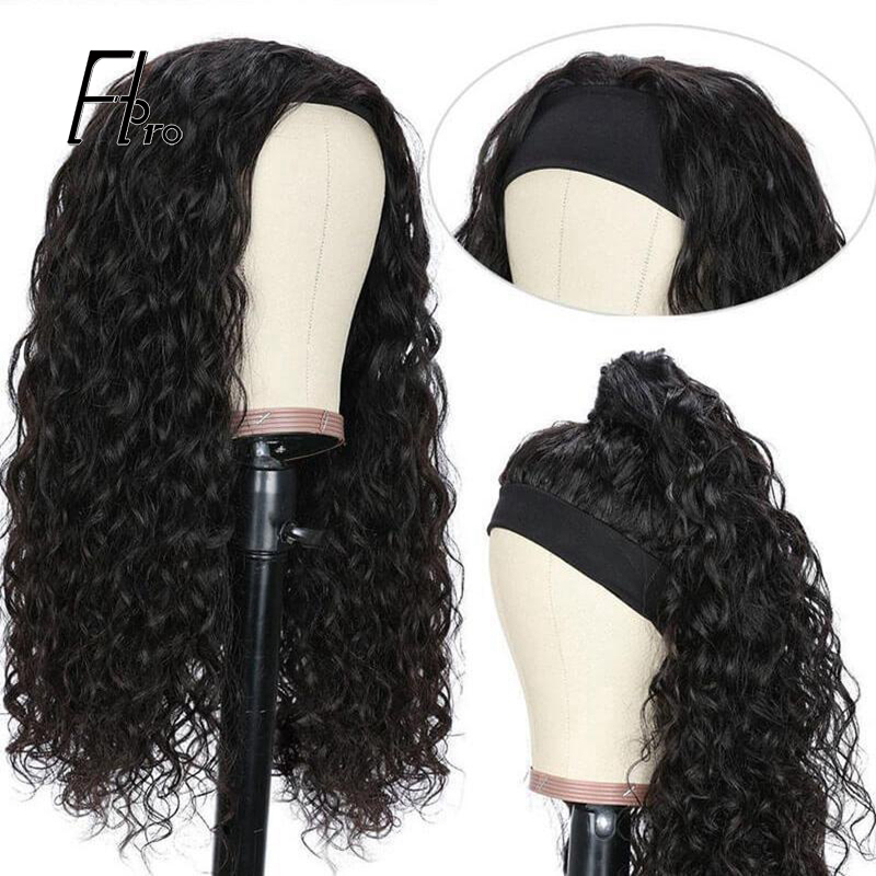 Curly Headband Wig Human Hair In Stock Factory Supplier